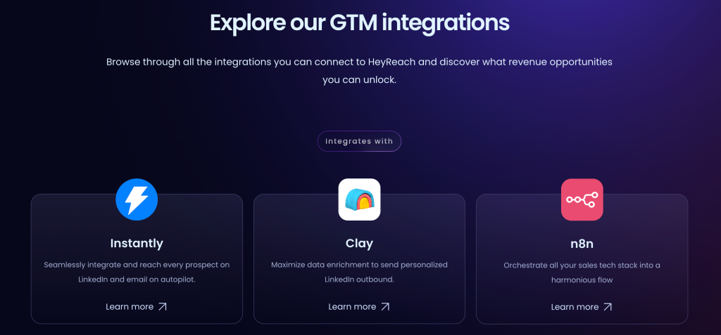 HeyReach integrations